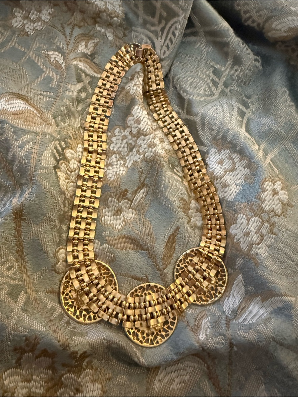 Vintage/Antique Coin Medallion Link Choker Necklace - Women Jewelry - Picture 8 of 12